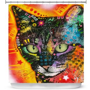 Premium Shower Curtains | Dean Russo Intent Cat