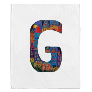 Decorative Fleece Throw Blankets | Dora Ficher - Alphabet Letter G