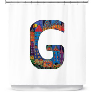 Premium Shower Curtains | Dora Ficher Alphabet Letter G