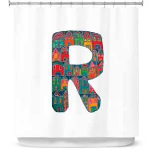 Premium Shower Curtains | Dora Ficher Alphabet Letter R
