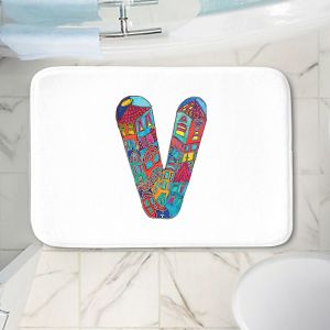 Decorative Bathroom Mats | Dora Ficher - Alphabet Letter V