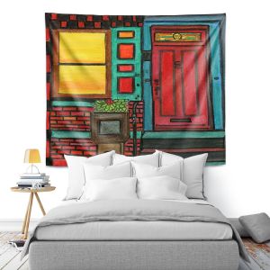 Artistic Wall Tapestry | Dora Ficher - Door 888 | Scene architecture window setting