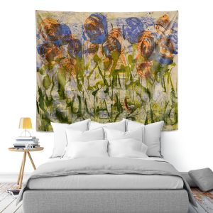 Artistic Wall Tapestry | Dora Ficher - Purple Flowers | Nature Flowers