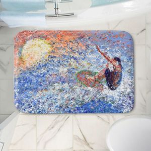 Decorative Bathroom Mats | Gerry Segismundo - Touch the Sun | surfer surfing abstract impressionism
