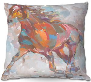 Throw Pillows Decorative Artistic | Hooshang Khorasani Equine Advance Horse