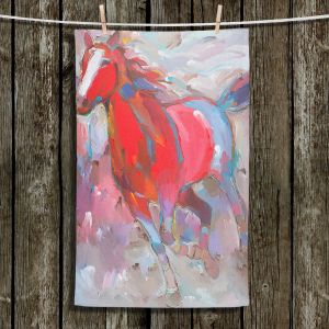 Unique Hanging Tea Towels | Hooshang Khorasani - Equine Exuberance IV Horses | Animals Horse