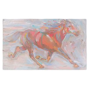 Artistic Pashmina Scarf | Hooshang Khorasani - Natural Runner Horses | Animals Horse