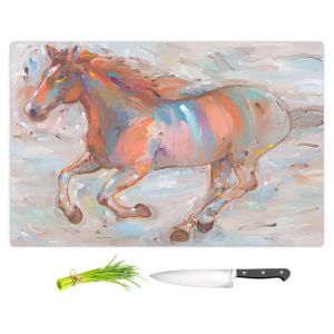 Artistic Kitchen Bar Cutting Boards | Hooshang Khorasani - Stormy Racer Horse