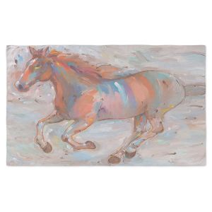 Artistic Pashmina Scarf | Hooshang Khorasani - Stormy Racer Horses | Animals Horse