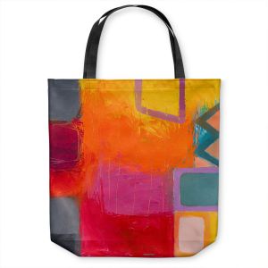 Unique Shoulder Bag Tote Bags | Hooshang Khorasani - Sunset | geometric abstract square