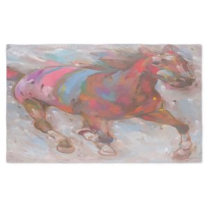 Artistic Pashmina Scarf | Hooshang Khorasani - Wind Racer Horses | Animals Horse