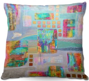Decorative Outdoor Patio Pillow Cushion | Jennifer Baird - Bleedthrough II