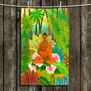 Unique Hanging Tea Towels | Jennifer Baird - Buddha in the Jungle | Budda Jungle Nature