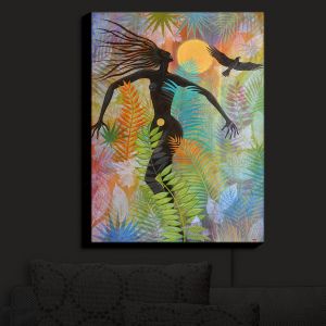Nightlight Sconce Canvas Light | Jennifer Baird - Eagle Woman 1 | silhouette abstract surreal nature
