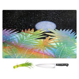 Artistic Kitchen Bar Cutting Boards | Jennifer Baird - Meditation Moonrise | Nature Landscape Moon Sky