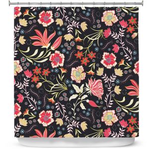Premium Shower Curtains | Jill O Connor - Indian Summer | Floral, Flowers