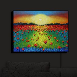 Nightlight Sconce Canvas Light | John Nolan's Sunburst Poppies