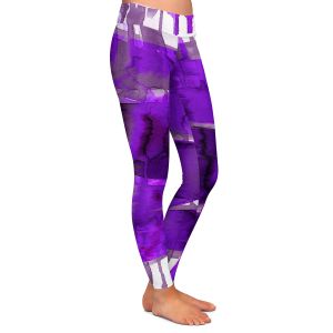 Casual Comfortable Leggings | Julia Di Sano - Balancing Act Purple | Abstract