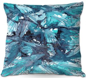 Unique Throw Pillows from DiaNoche Designs by Julia Di Sano - Birds Of Prey Turquoise Blue | 18X18