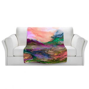 Artistic Sherpa Pile Blankets | Julia Di Sano - Bring On Bohemia I Peach