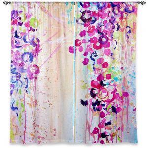 Unique Window Curtain Unlined 40w x 82h from DiaNoche Designs by Julia Di Sano - Dance of the Sakura