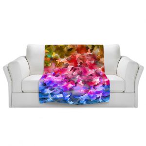 Artistic Sherpa Pile Blankets | Julia Di Sano Floral Color IV