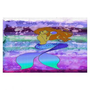 Decorative Floor Covering Mats | Julia Di Sano - Mermaid Pearl 6 | Blonde Mermaid Ocean Swimming