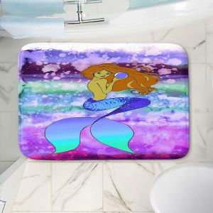 Decorative Bathroom Mats | Julia Di Sano - Mermaid Pearl 6 | Blonde Mermaid Ocean Swimming