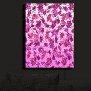 Nightlight Sconce Canvas Light | Julia Di Sano - Ombre Autumn Purple Pink | Autumn Leaves pattern