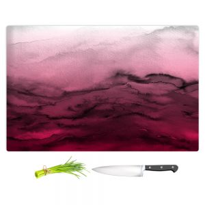 Artistic Kitchen Bar Cutting Boards | Julia Di Sano - Winter Waves Red