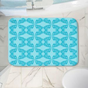 Decorative Bathroom Mats | Julia Grifol - Leaves Blue