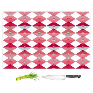 Artistic Kitchen Bar Cutting Boards | Julia Grifol - Triangles Pale Pink | Shapes colors pattern graphics
