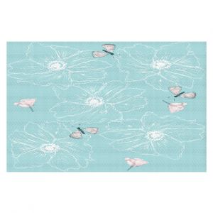 Decorative Floor Coverings | Julie Ansbro - Anemone Butterfly Turquoise
