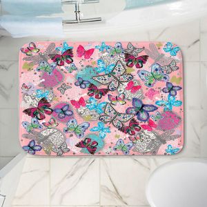 Decorative Bathroom Mats | Julie Ansbro - Butterflies Pink
