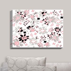 Decorative Canvas Wall Art | Julie Ansbro - Flodoodle Pink Grey