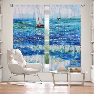 Decorative Window Treatments | Karen Tarlton - Sailing Sailboats I