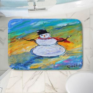 Decorative Bathroom Mats | Karen Tarlton - Snowman | Winter Snow Christmas