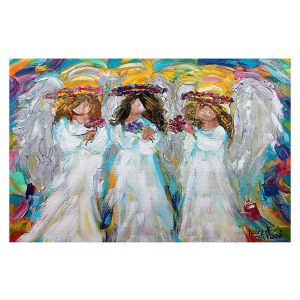 Decorative Floor Covering Mats | Karen Tarlton - Three Spring Angels | People Spiritual