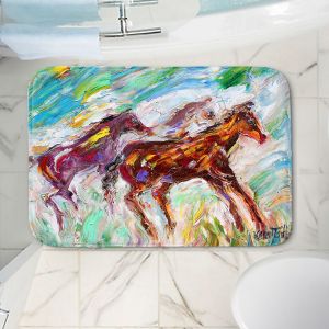 Decorative Bathroom Mats | Karen Tarlton - Wild Mustangs Horses | Animals Horses Nature
