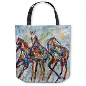 Unique Shoulder Bag Tote Bags | Karen Tarlton - Wild Mustangs | Horse nature animal