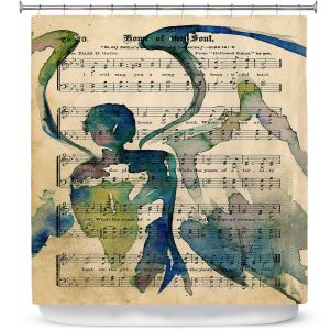Premium Shower Curtains | Kathy Stanion - Calling All Angels L