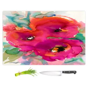 Artistic Kitchen Bar Cutting Boards | Kathy Stanion - Floral Enchantment 26 | Nature Abstract Landscape Flowers