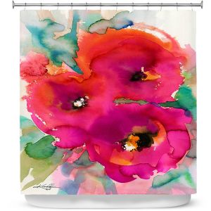 Premium Shower Curtains | Kathy Stanion - Floral Enchantment 26 | Nature Abstract Landscape Flowers