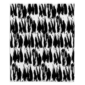 Decorative Fleece Throw Blankets | Kim Hubball - Ink Strokes 1 | Abstract Lines Brush