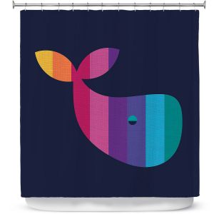 Premium Shower Curtains | Kim Hubball - Whale Nursery