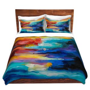 Artistic Duvet Covers and Shams Bedding | Lam Fuk Tim - Moonscape 2 | landscape abstract