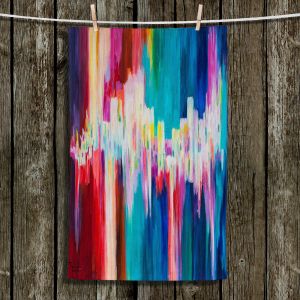 Unique Hanging Tea Towels | Lam Fuk Tim - Rainbow EQ 1 | abstract pattern lines