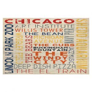 Decorative Floor Coverings | Lantern Press - Chicago Quotes | Typography Words Illinois