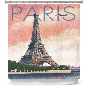 Premium Shower Curtains | Lantern Press - Eiffel Tower Paris