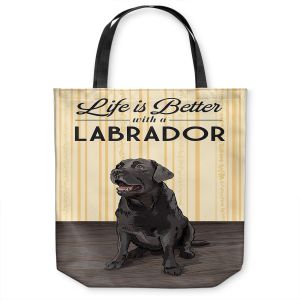 Unique Shoulder Bag Tote Bags | Lantern Press - Labrador Life | Dog Puppy